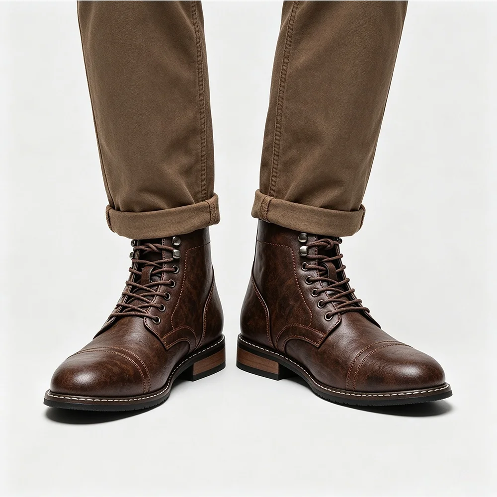 Hartley Cap-Toe Ankle Boots