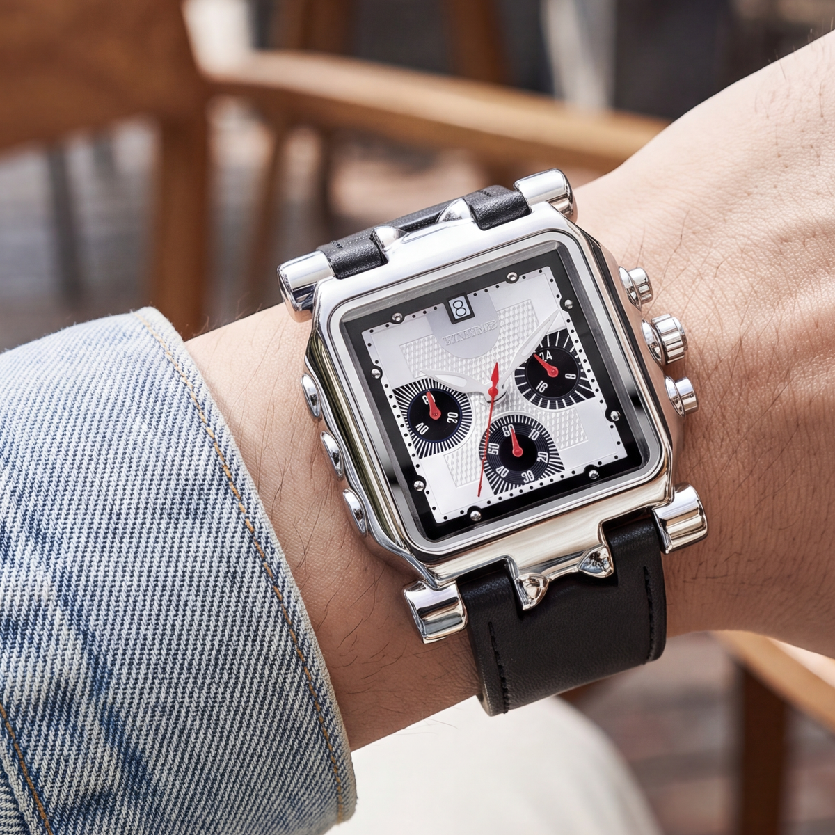 Dorset Square Watch White — on model