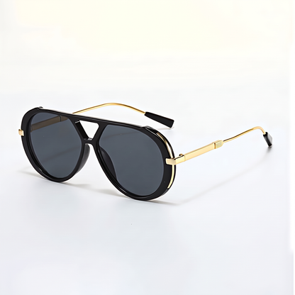 Ezra Aviator Sunglasses Black — studio