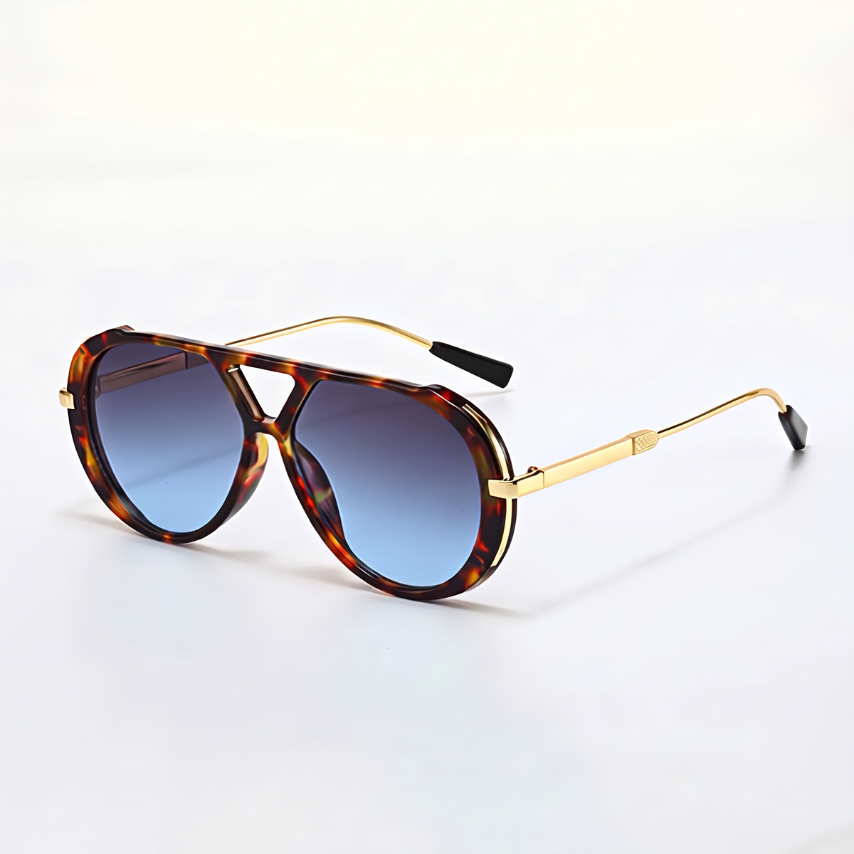 Ezra Aviator Sunglasses Blue — studio