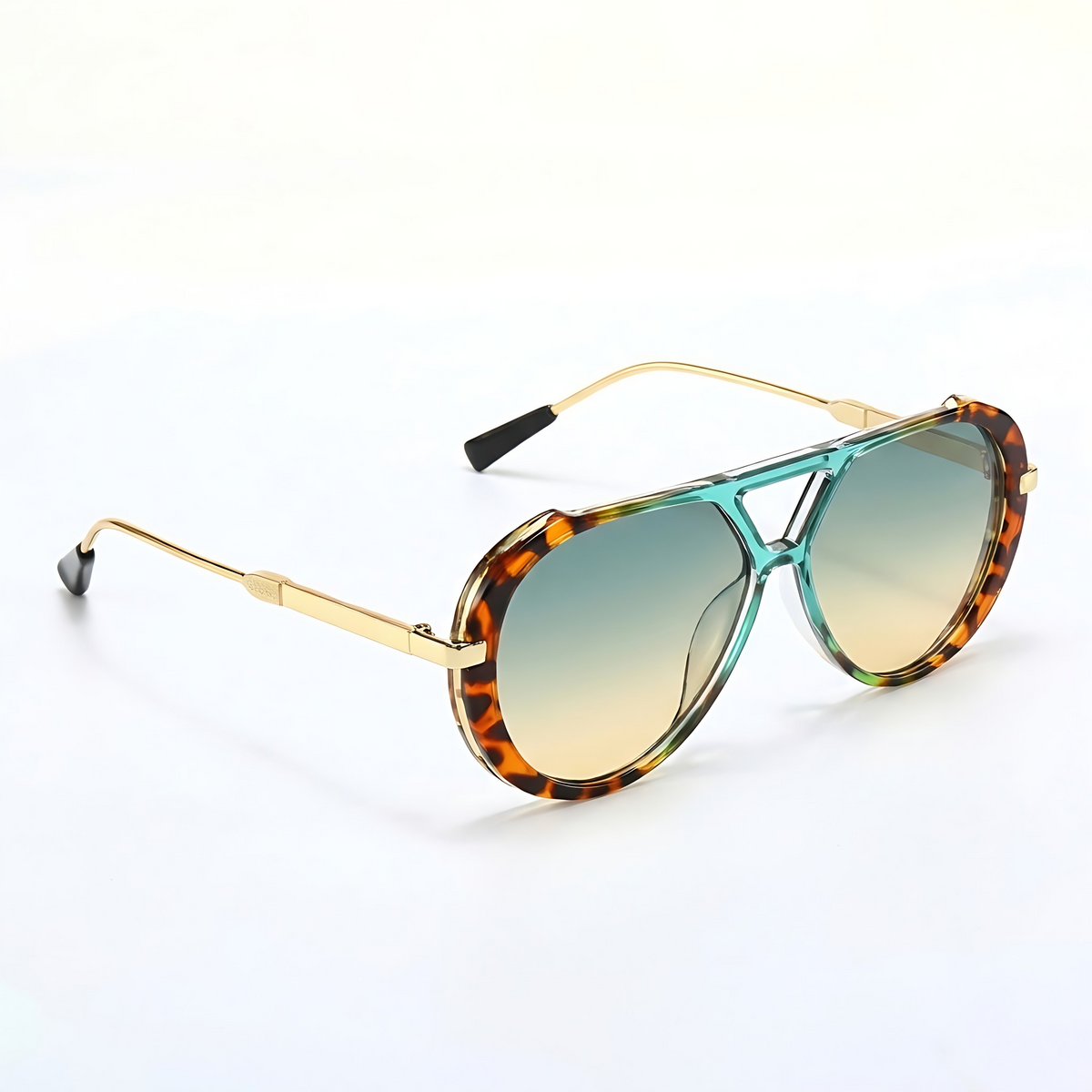 Ezra Aviator Sunglasses Turquoise — studio