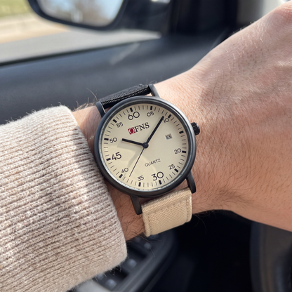 Fenwick-Nylon-Field-Watch Black — on model