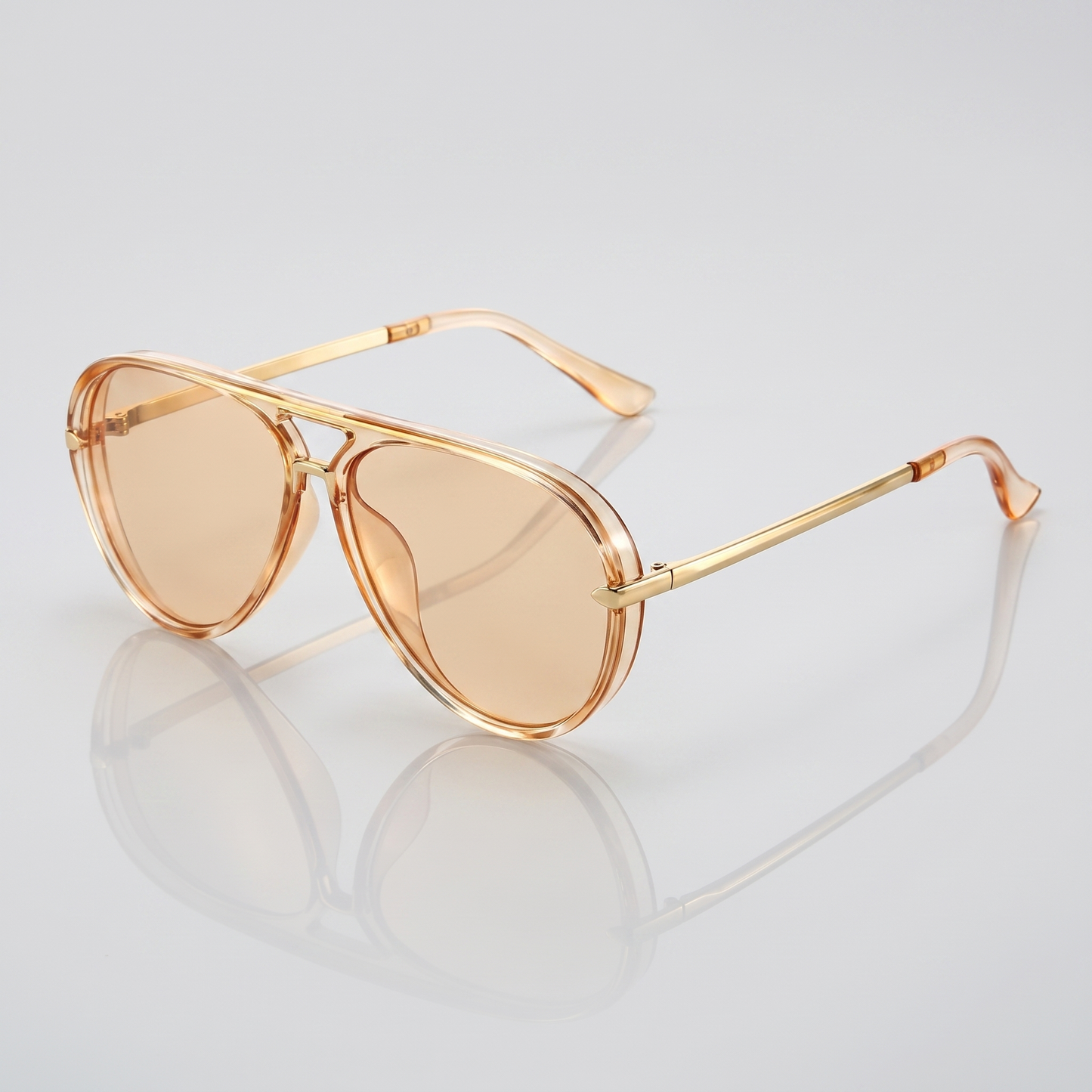 Fiora-Gradient-Aviator-Sunglasses Amber — flatlay 1