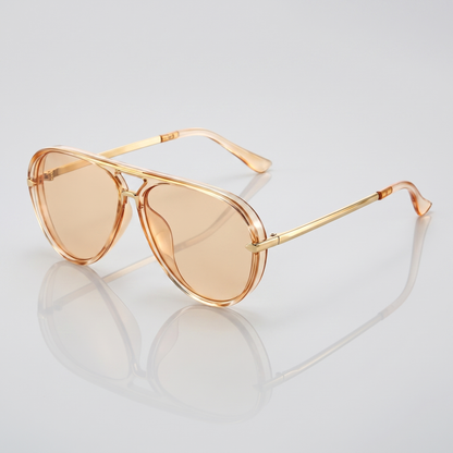 Fiora-Gradient-Aviator-Sunglasses Amber — flatlay 1