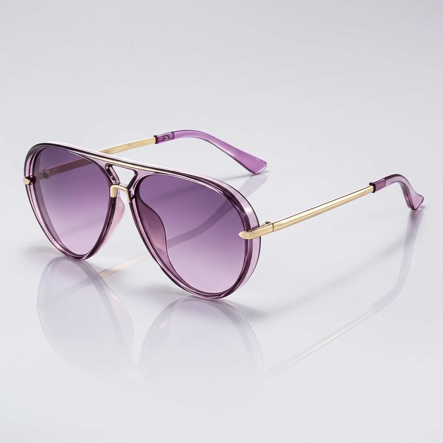 Fiora-Gradient-Aviator-Sunglasses Purple — flatlay 1