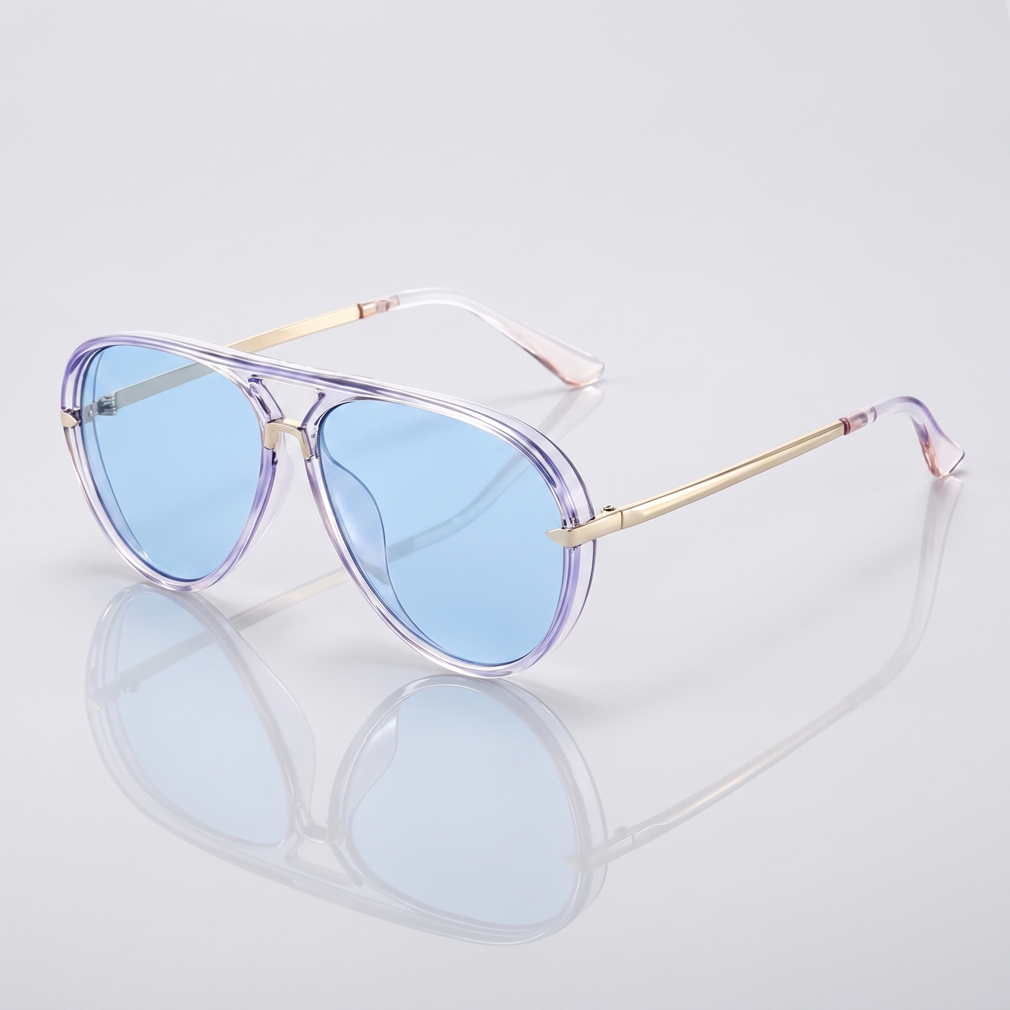 Fiora-Gradient-Aviator-Sunglasses Sky Blue — flatlay 1