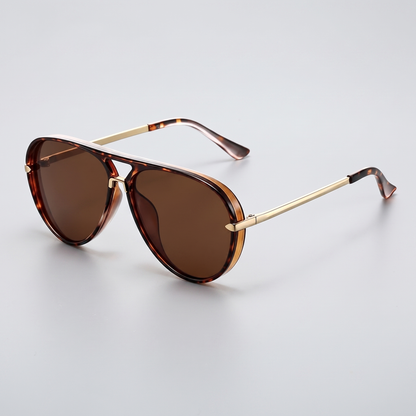 Fiora-Gradient-Aviator-Sunglasses Tortoise — flatlay 1