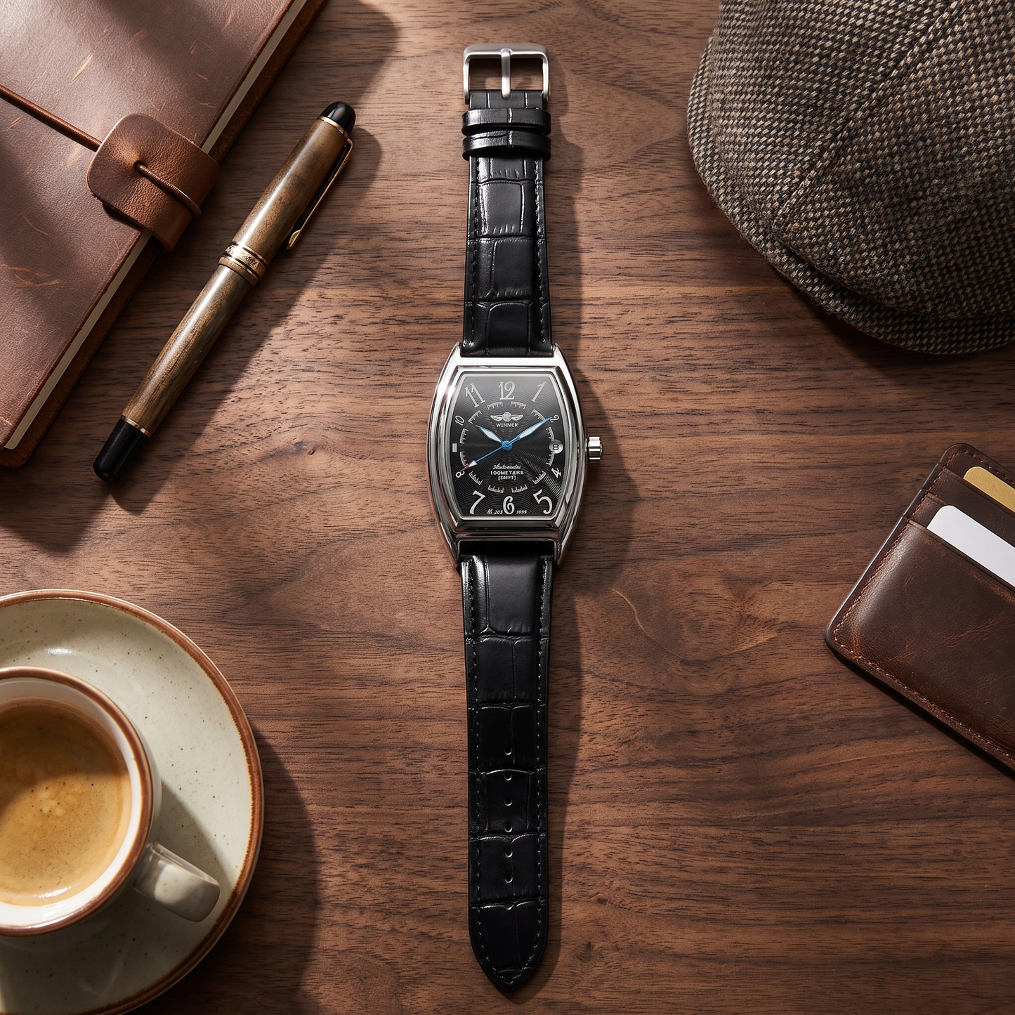 Calder Automatic Leather Watch