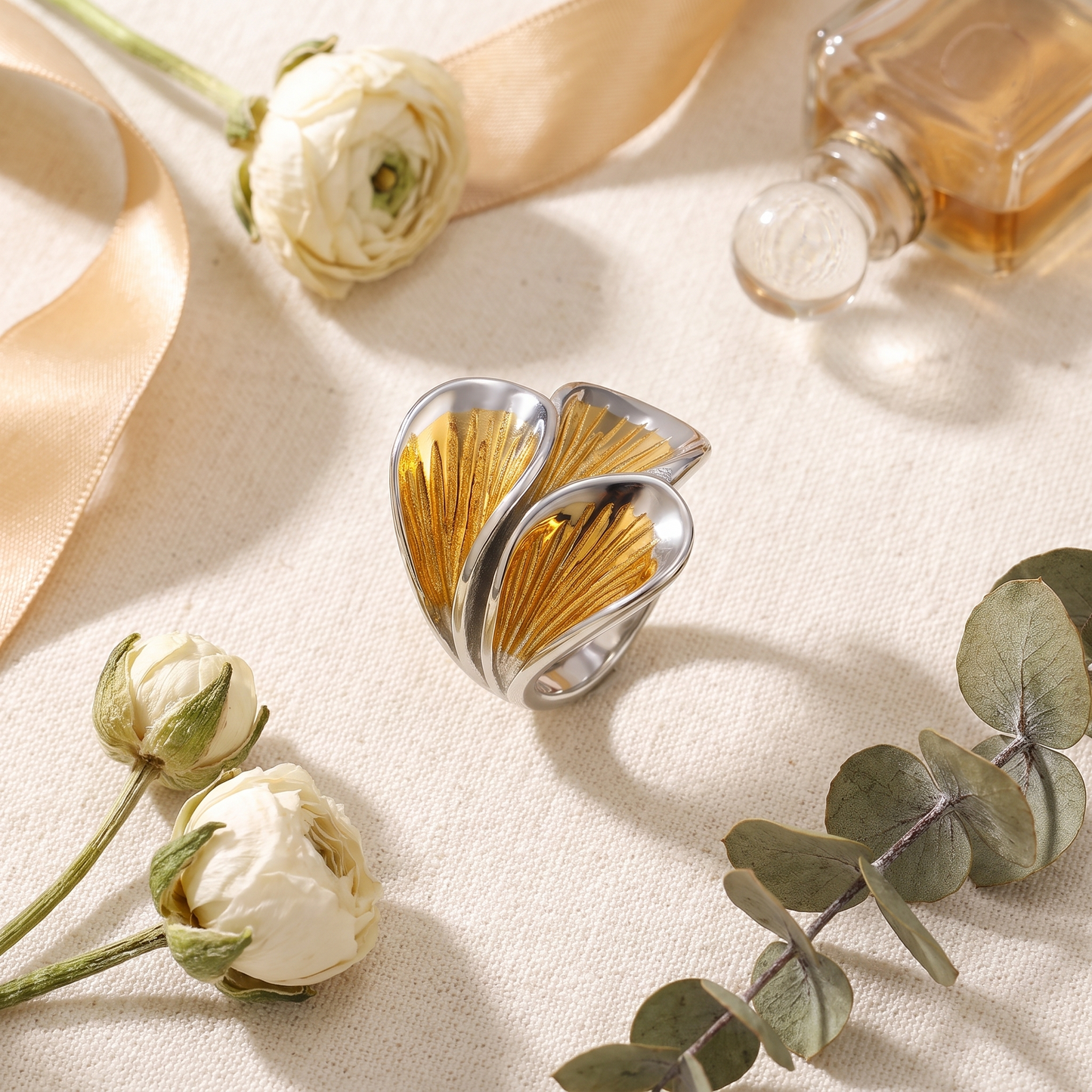 Flora-Petal-Cocktail-Ring Size6 Flat — flatlay 1