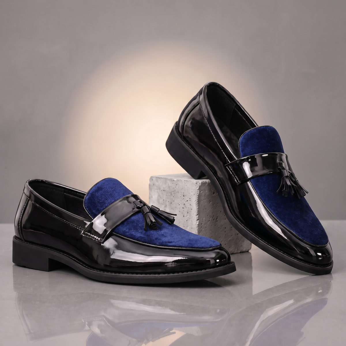 Gianni Patent Tassel Loafers Navy — studio