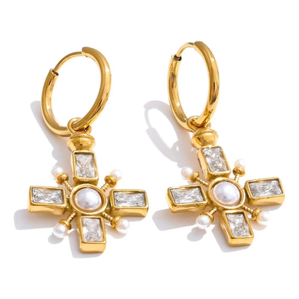 emery zirconia drop earrings