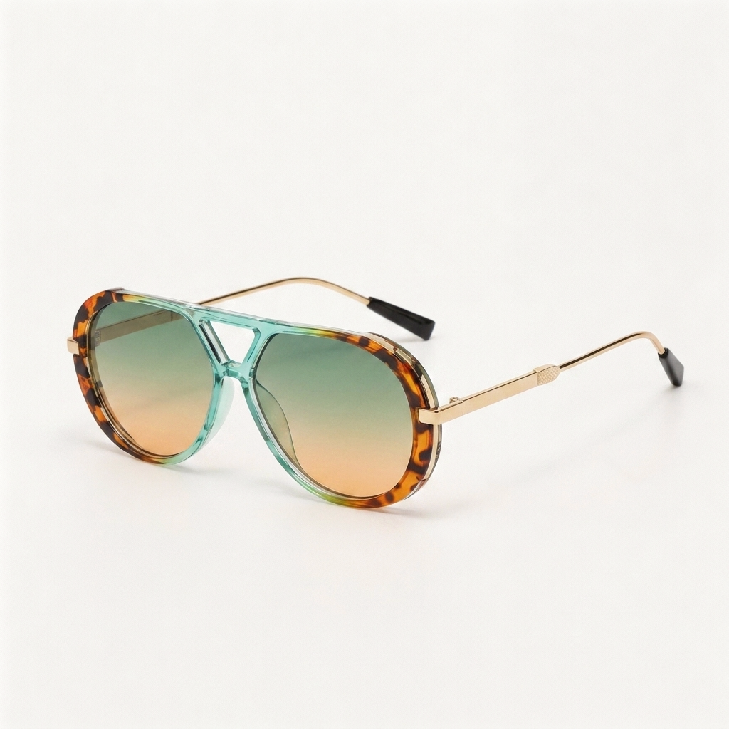 Goldie Teal Tortoise — angled