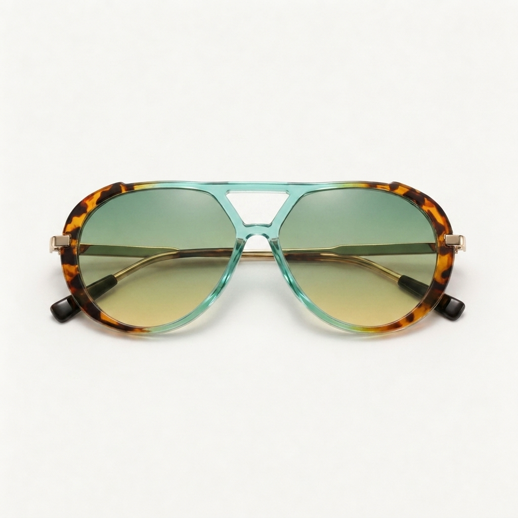 Goldie Teal Tortoise — folded