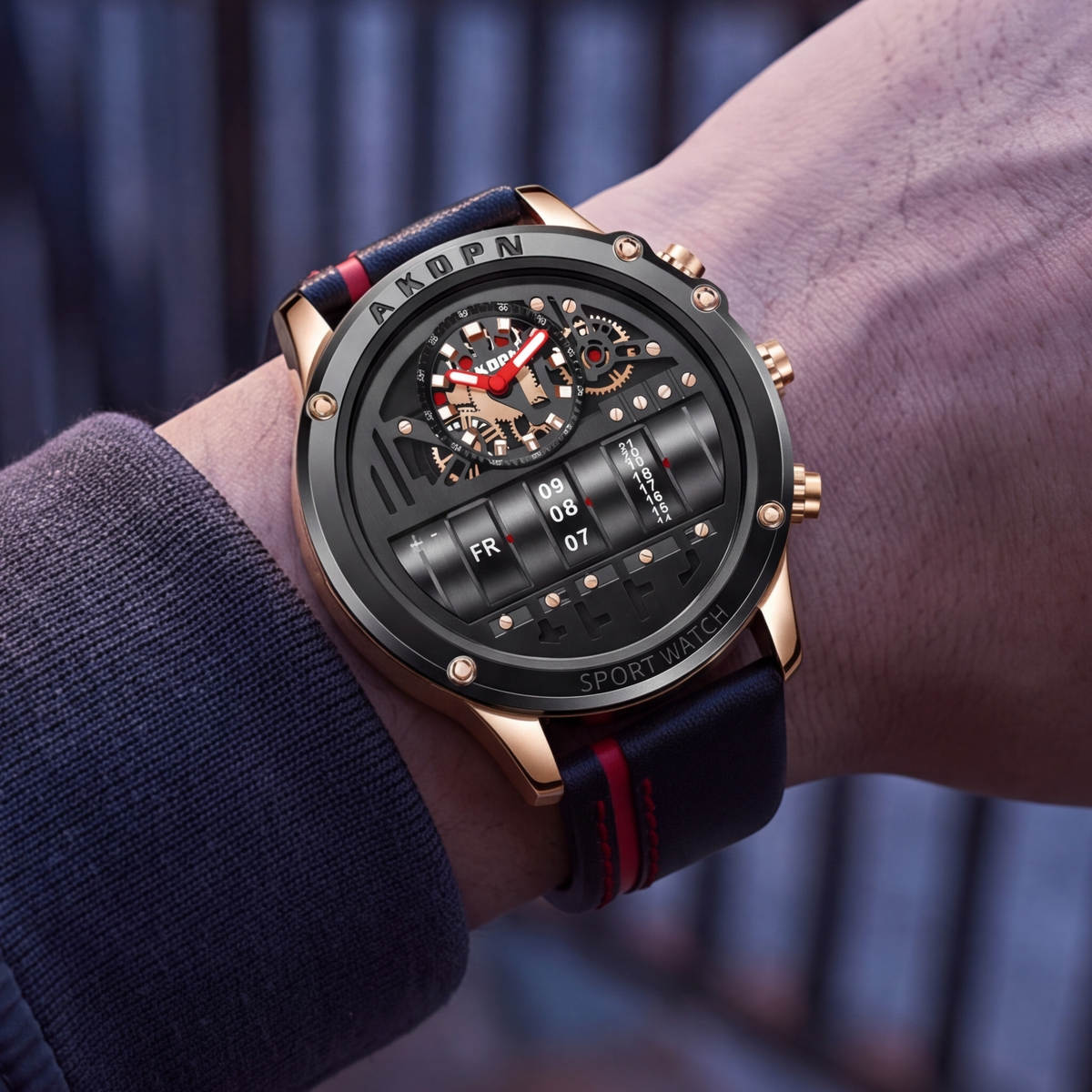 Gus Rolling Date Watch
