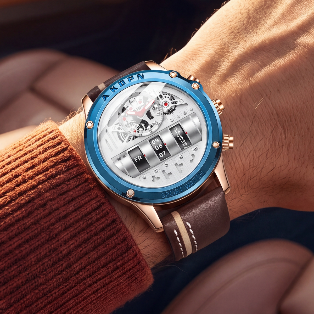 Gus Rolling Date Watch