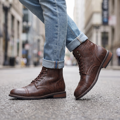 Hartley Cap-Toe Ankle Boots