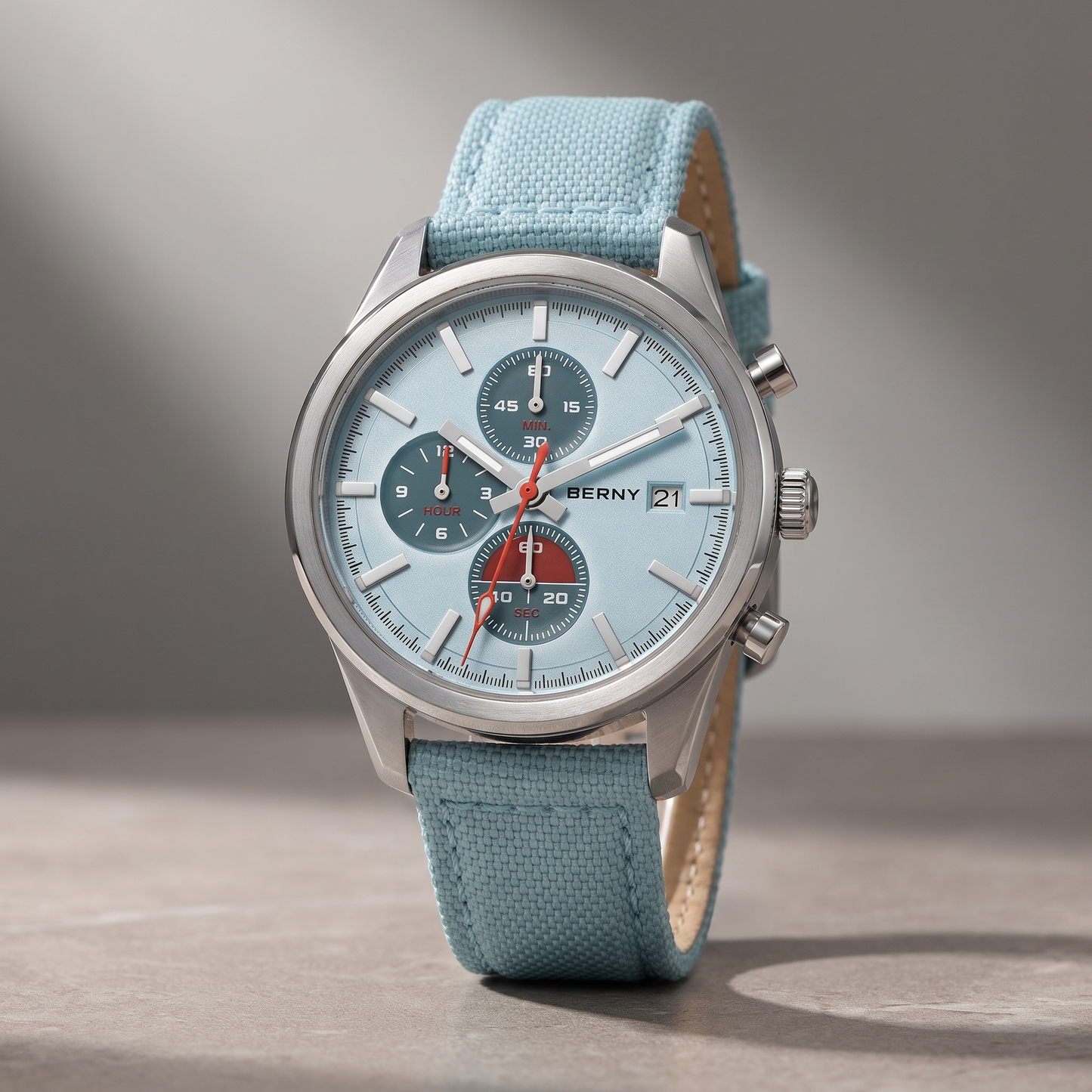 Kestrel-Chronograph-Sport-Watch Ice Blue — flatlay 2