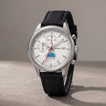 Kestrel-Chronograph-Sport-Watch Silver Black — flatlay 10