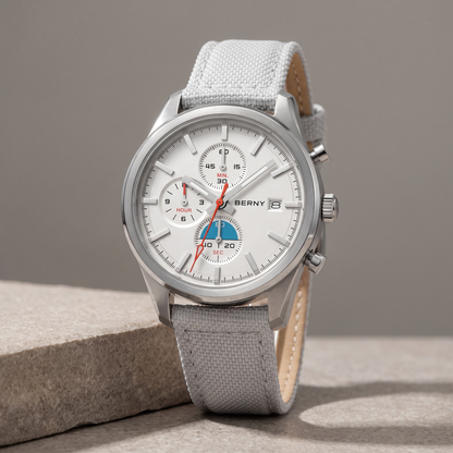 Kestrel-Chronograph-Sport-Watch Silver Grey — flatlay 3