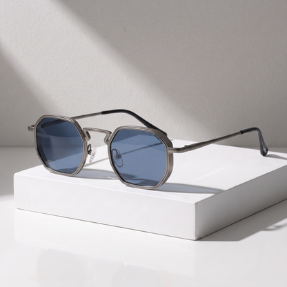 Klein Sunglasses Gunmetal Blue — studio
