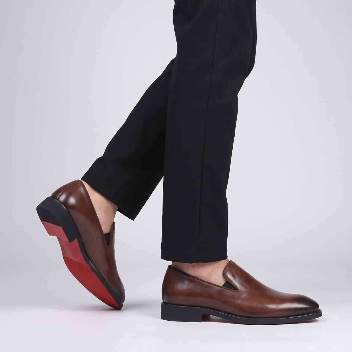 Lorenzo Leather Dress Loafers Brown — mkt5
