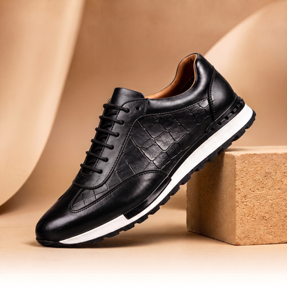 Luca Leather Sneakers Black — studio