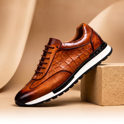 Luca Leather Sneakers Brown — studio
