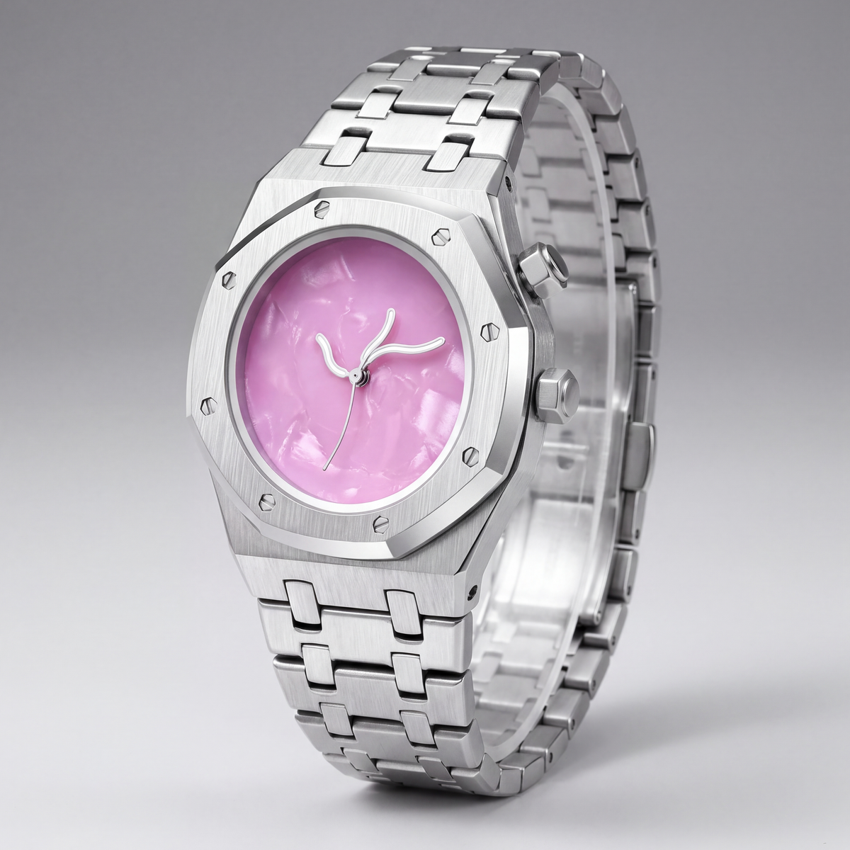 Lucid Steel Watch Pink — studio 1