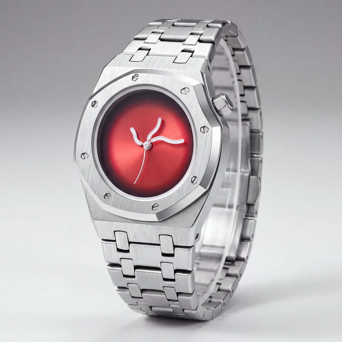 Lucid Steel Watch Red — studio 1