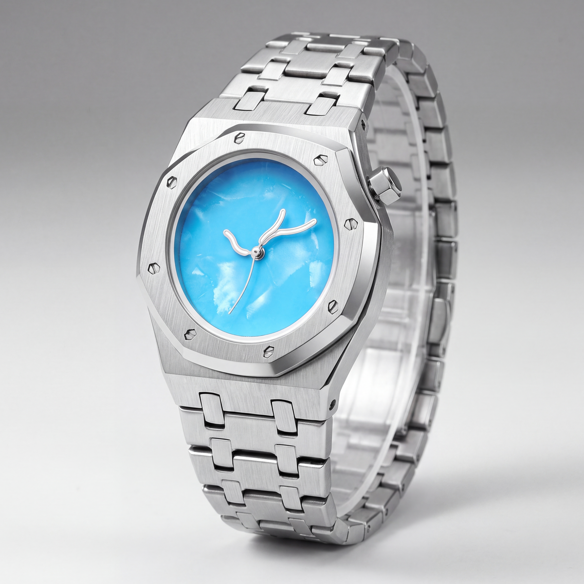 Lucid Steel Watch Sky Blue — studio 1