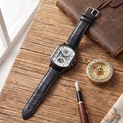 Ludlow Skeleton Watch Black Ivory — flatlay 1