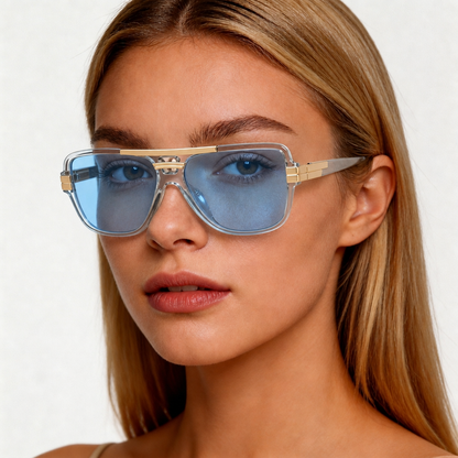 Mercer Crystal Blue — on female model