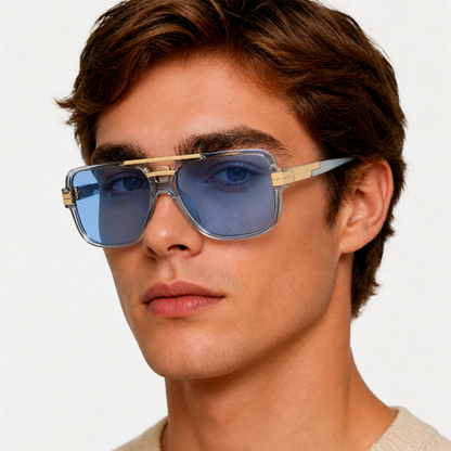 Mercer Crystal Blue — on male model