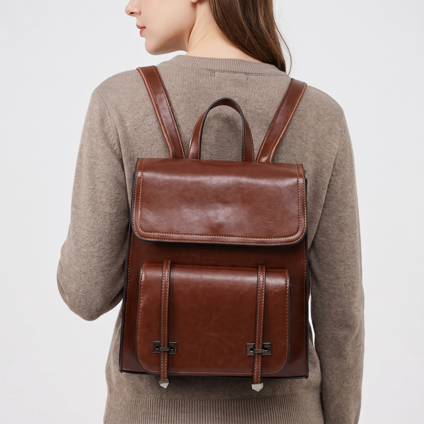 Merritt Genuine Leather Backpack