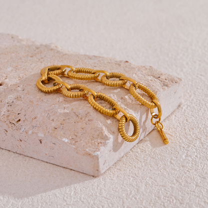 Milo Ribbed Link Bracelet