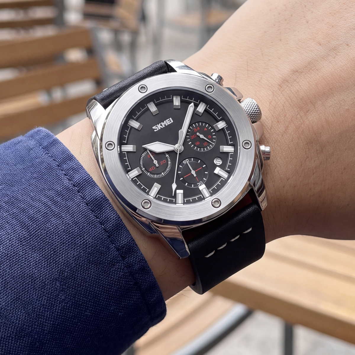 Tanner Leather Chrono Watch