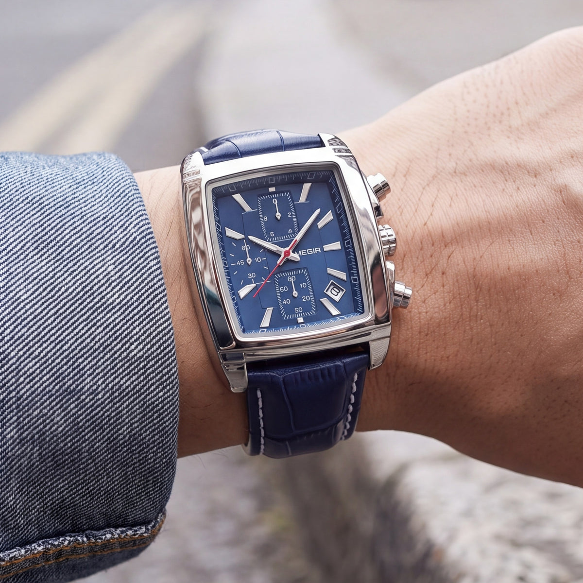 Auden Rectangular Chrono Watch