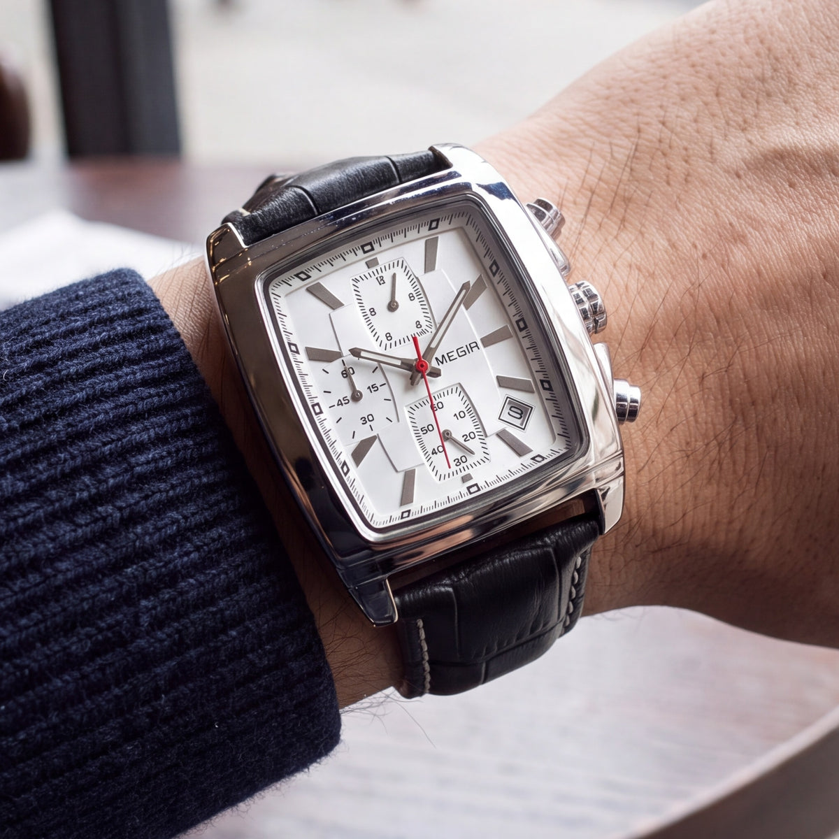 Auden Rectangular Chrono Watch