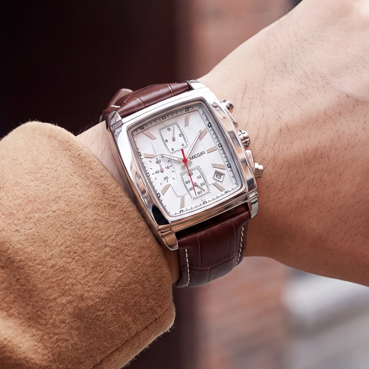 Auden Rectangular Chrono Watch