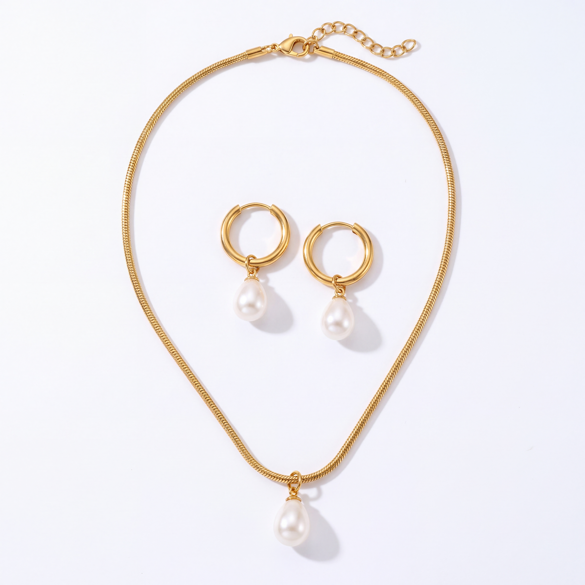 Nora Steel Jewelry Set Gold — packshot 1