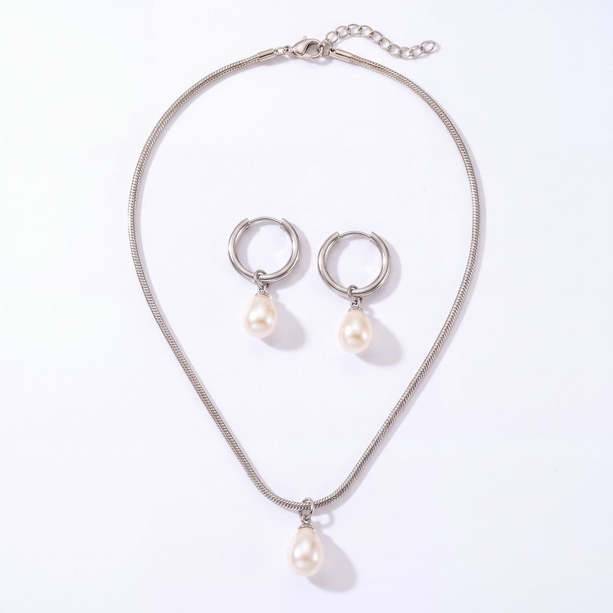 Nora Steel Jewelry Set Silver — packshot 1