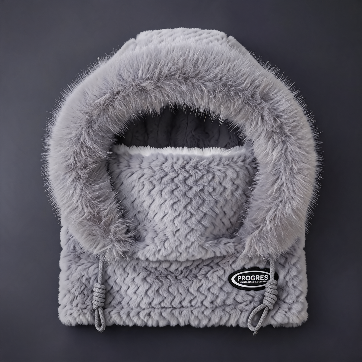 Nordic Plush Hooded Scarf