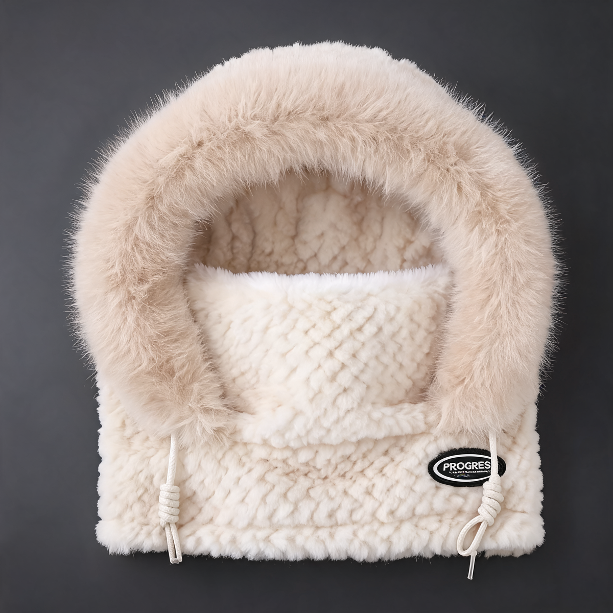 Nordic Plush Hooded Scarf