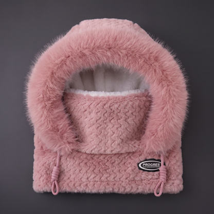 Nordic Plush Hooded Scarf