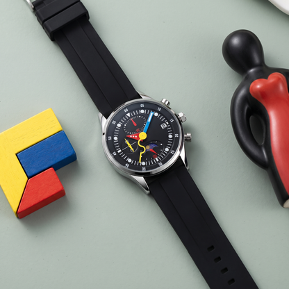 Orbit-Moonphase-Chrono-Watch Black — flatlay 1