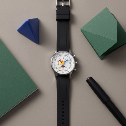 Orbit-Moonphase-Chrono-Watch White — flatlay 1