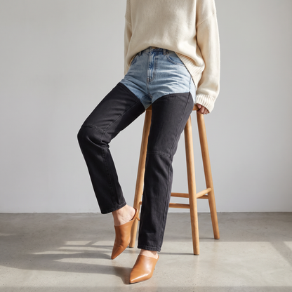 Ottavia Two-Tone Chap Jeans