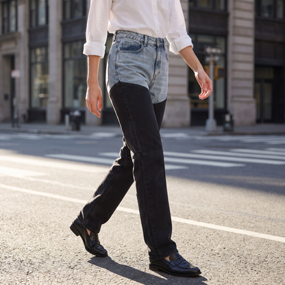 Ottavia Two-Tone Chap Jeans