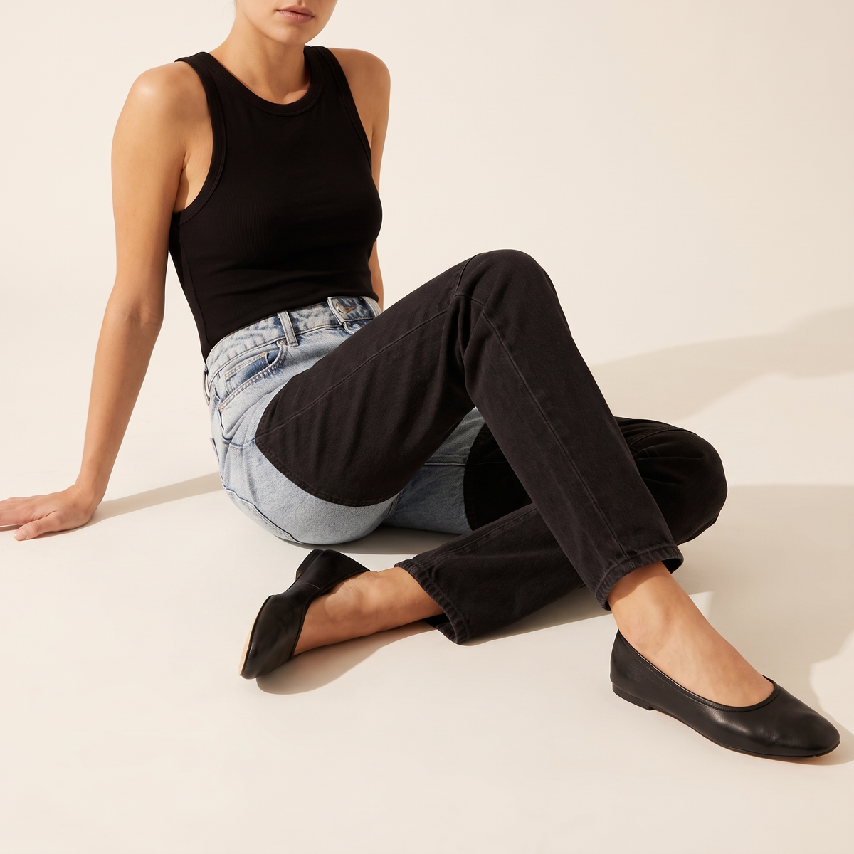 Ottavia Two-Tone Chap Jeans