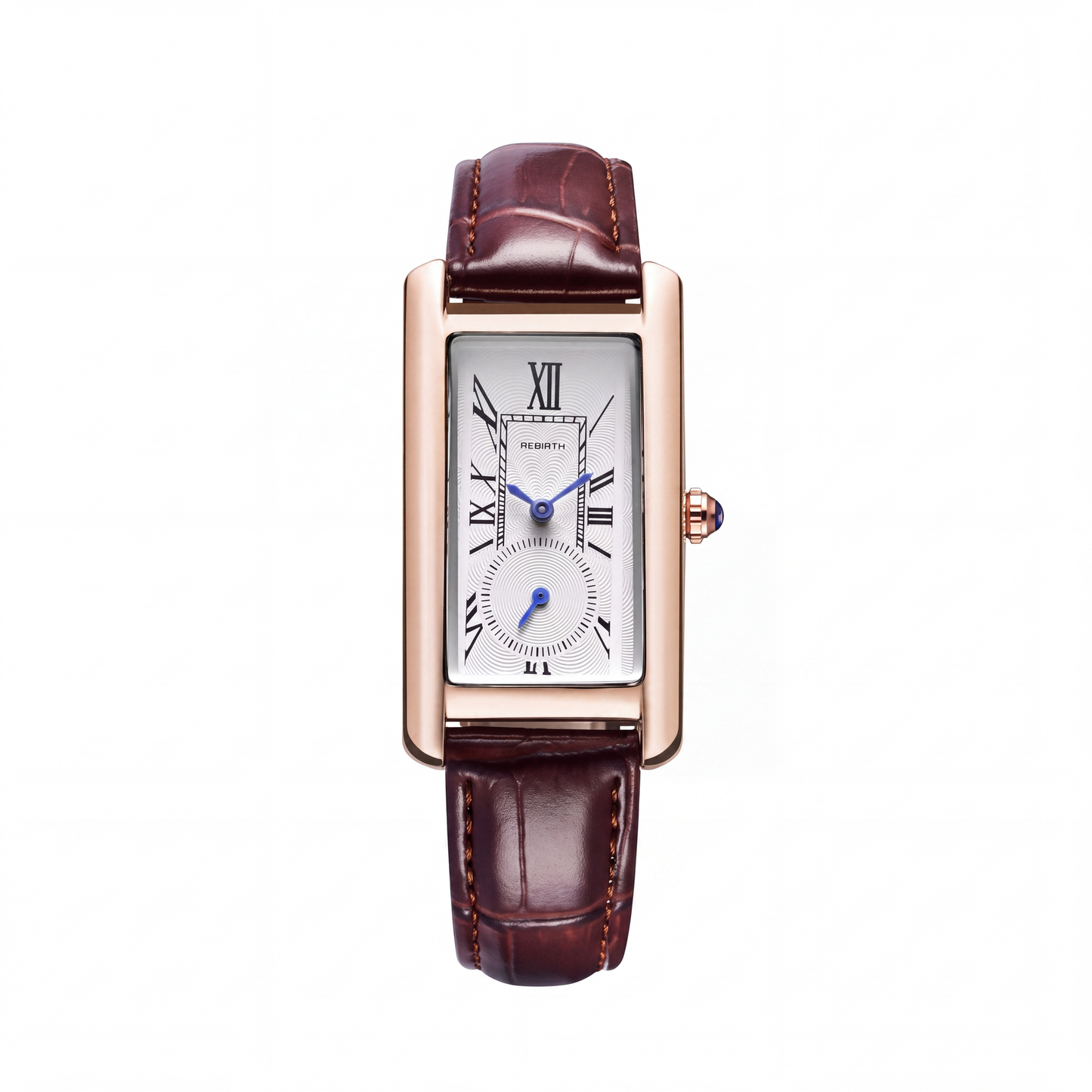 Marlow Rectangular Leather Watch